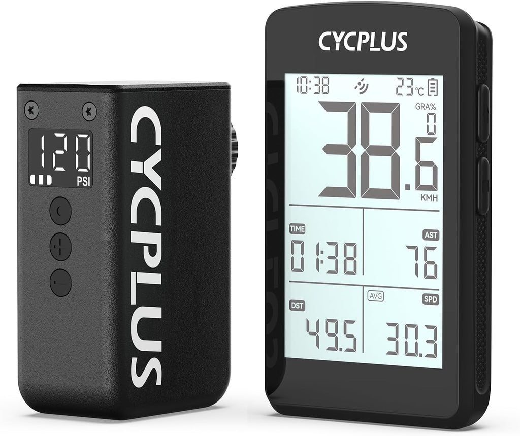CYCPLUS Bike Pump AS2PRO + GPS Bike Computer M3