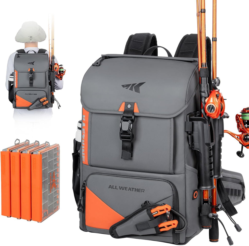 KastKing All Weather Waterproof Fishing Backpack & Waterproof Tackle Box