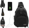 Cwatcun 2-in-1 Sling/Backpack, USB Camera Bag for DSLR/Mirrorless