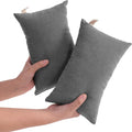 NTBAY Tiny Pillows, Set of 2, 7"x11", Dark Grey