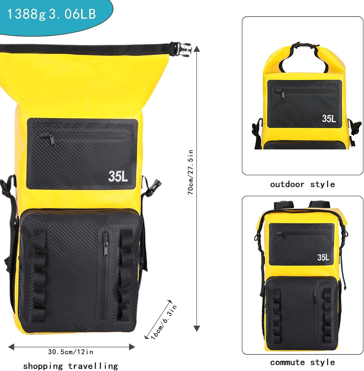 Waterproof Roll Top Dry Bag,Floating Heavy Duty Hiking Backpack,wet bags