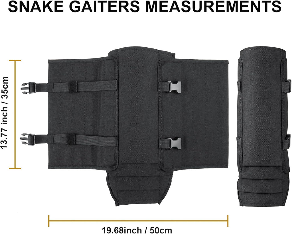 UIIHUNT Snake Gaiters, Waterproof Snake Chaps Snake Gaiter for Men Women, Adjustable Snake Bite Protection Snake Guards