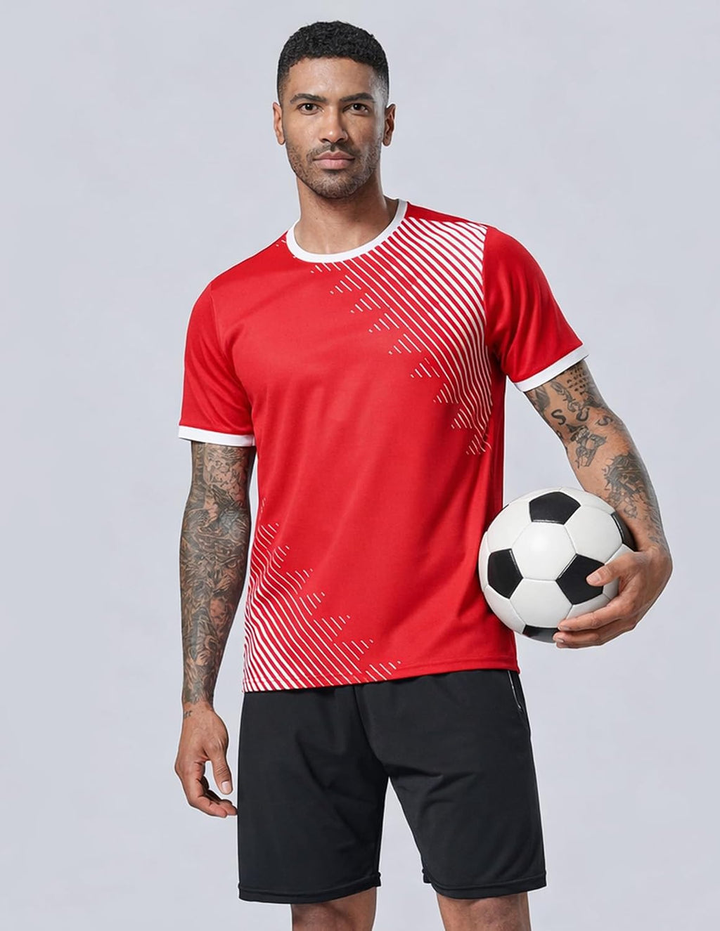 5 Pack Men’s Active Quick Dry Crew Neck T Shirts | Athletic Running Gym Workout Short Sleeve Tee Tops Bulk