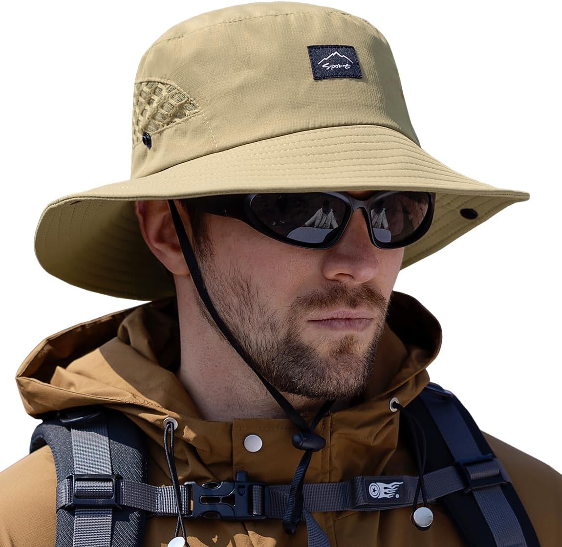Sireck Fishing Hat, UPF50+ Wide Brim Sun Hat for Men Women, UV Protection Hiking Beach Bucket Hats Summer Safari Hat
