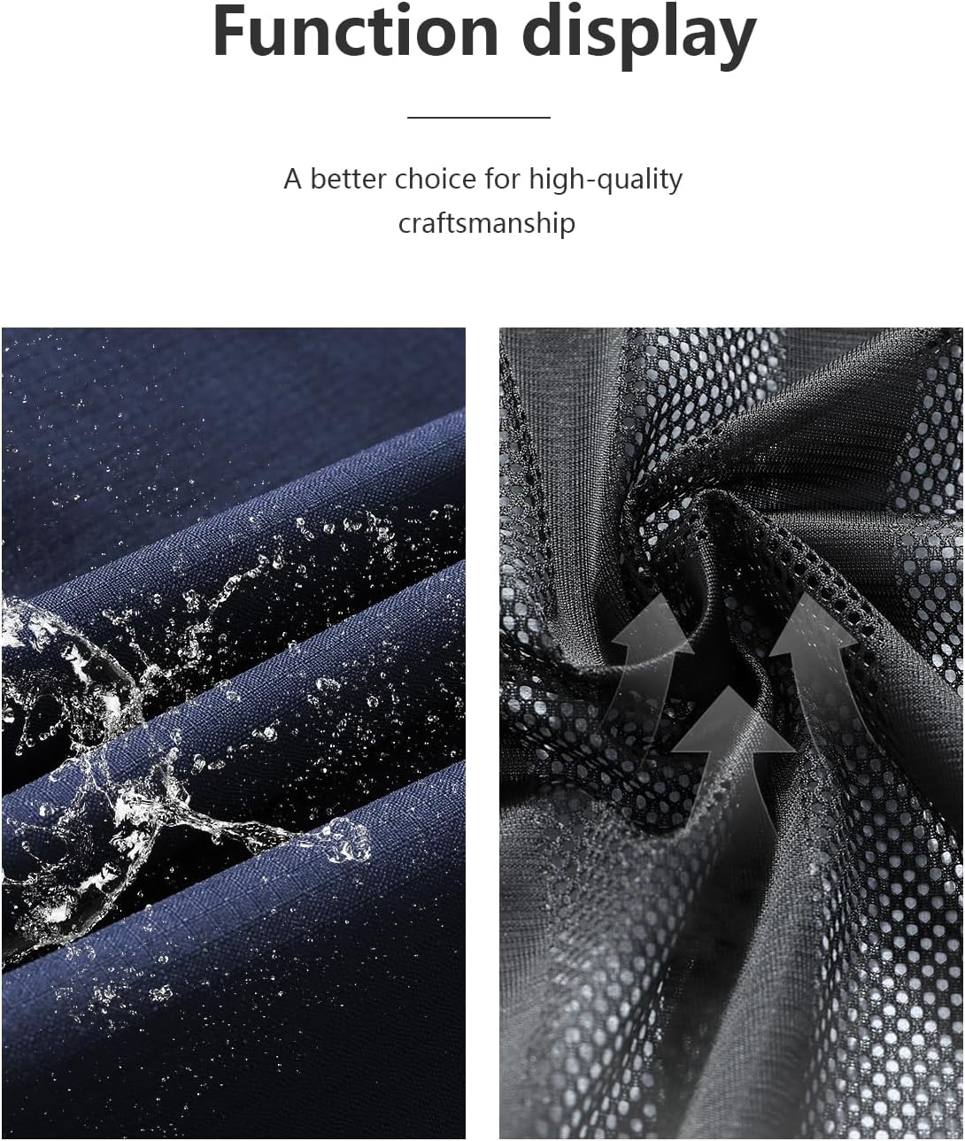 Outdoor Men's Waterproof Raincoat Windbreaker Lightweight Rain Jacket with Detachable Hood