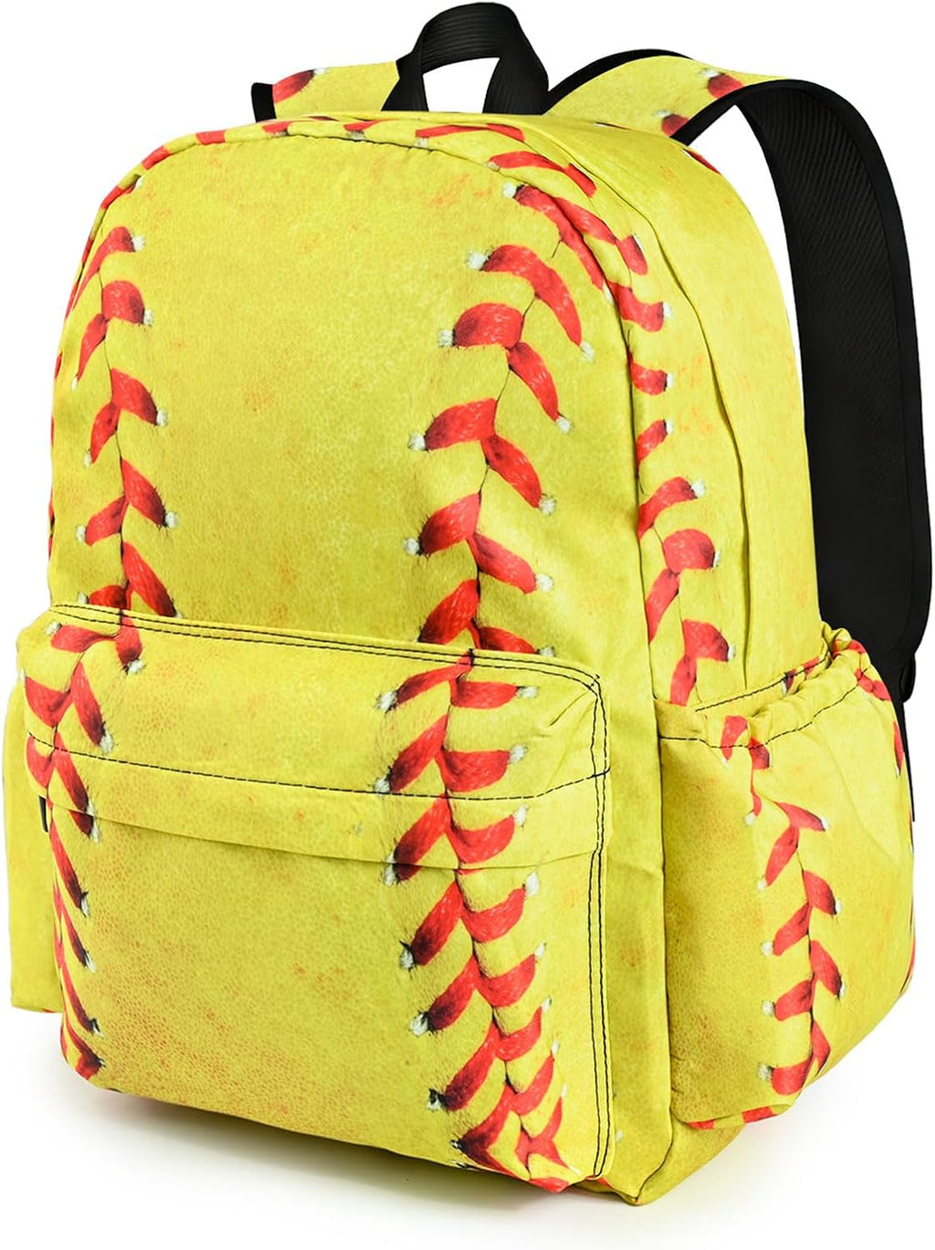 Baseball School Backpack for Girls Boys Teens Bookbag 17 Inch Laptop Backpack for Sports Travel Camping