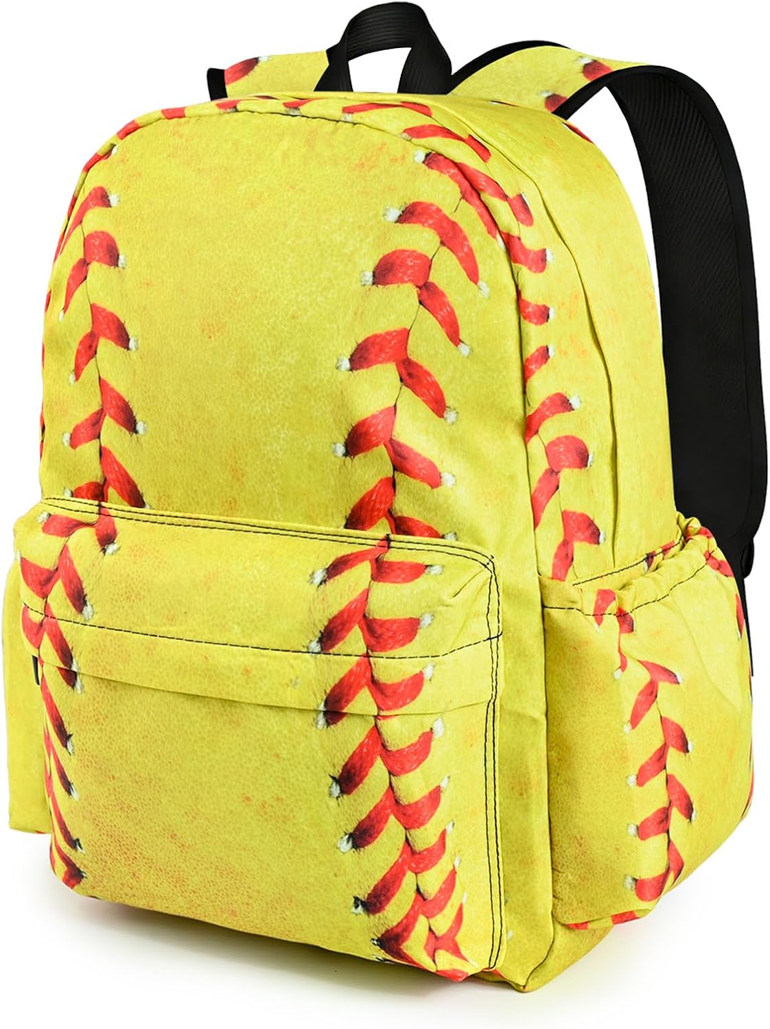 Baseball School Backpack for Girls Boys Teens Bookbag 17 Inch Laptop Backpack for Sports Travel Camping