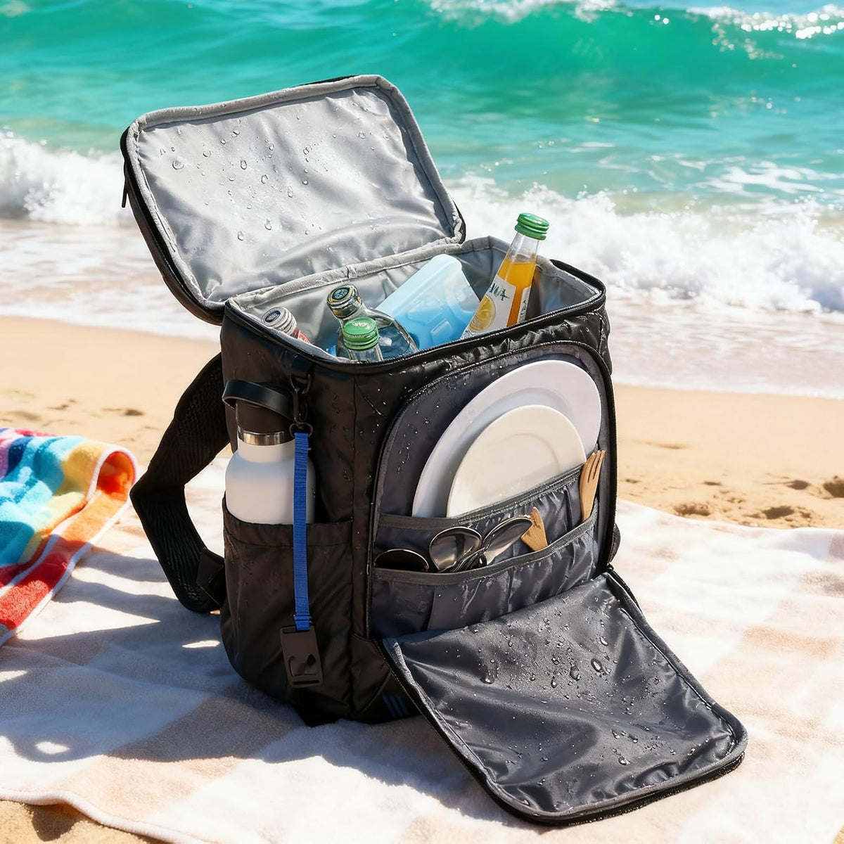 ZEEMO Backpack Cooler for Men, Insulated Leak Proof Lunch Bag