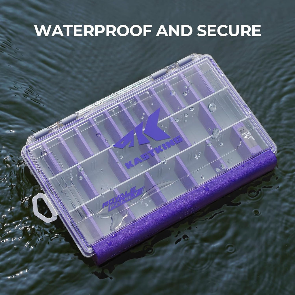 KastKing HyperSeal Waterproof Tackle Box, 3600 1 Pack, Purple