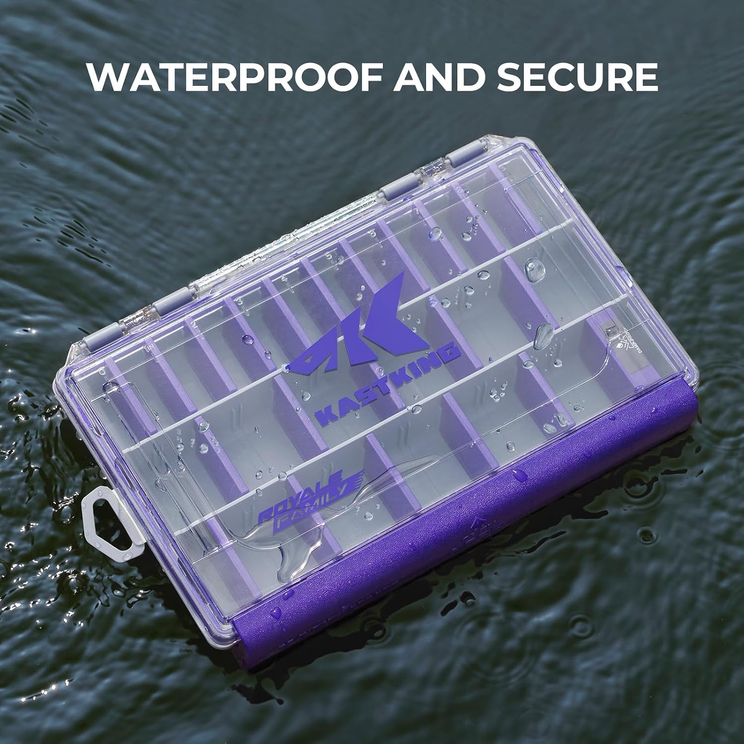 KastKing HyperSeal Waterproof Tackle Box, 3600 1 Pack, Purple
