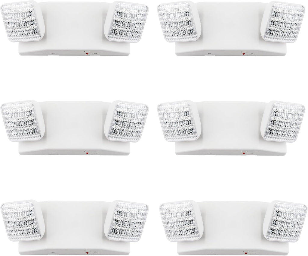 LIT-PaTH LED Emergency Light for Business, Battery Backup, 6 Pack