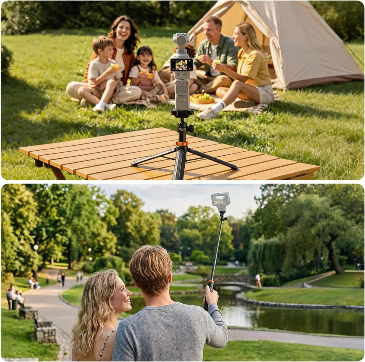 NEEWER Basics 59" Selfie Stick Tripod Compatible with iPhone Canon Sony