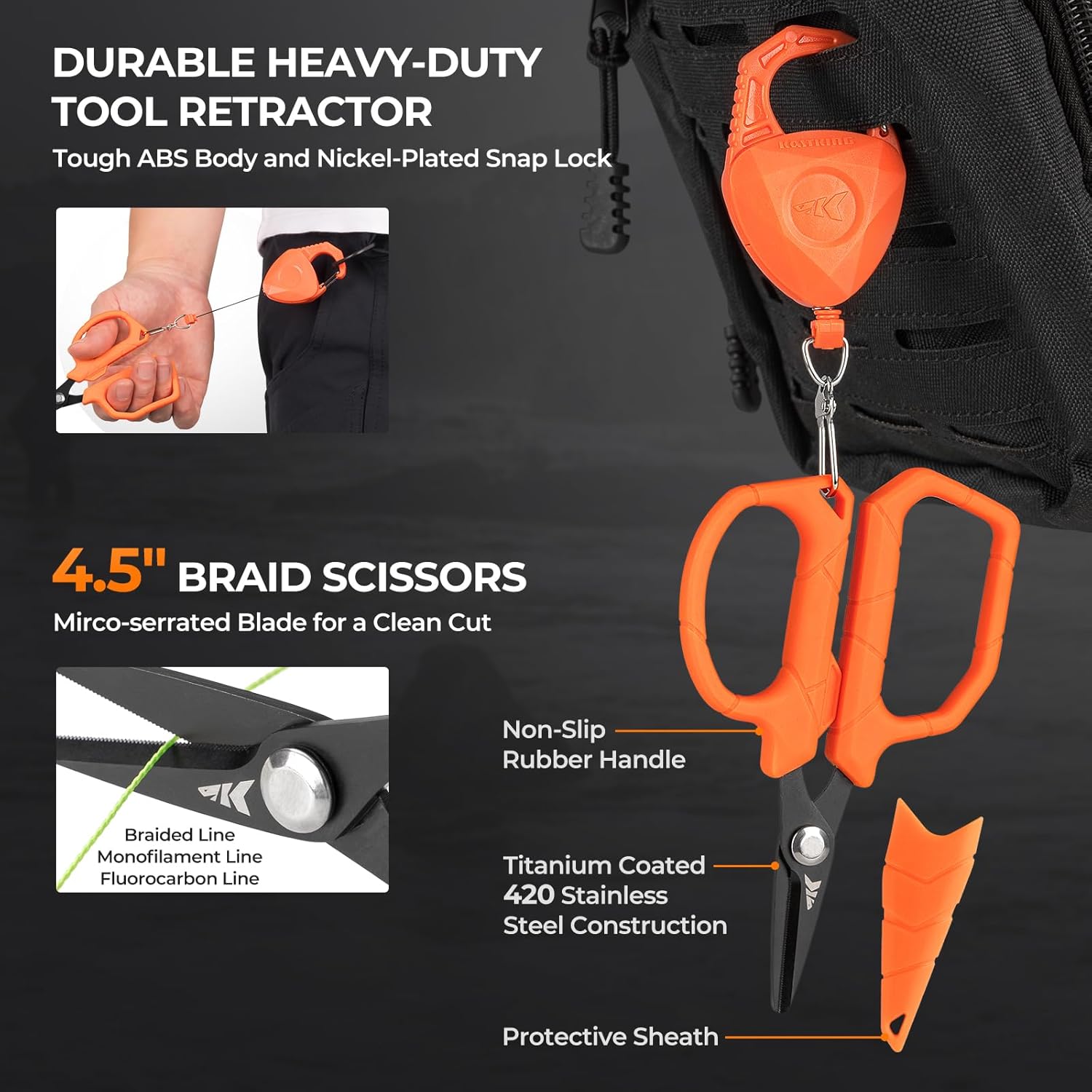 KastKing SteelStream 8pc Fishing Tool Kit, Fishing Gear and Gifts for Men