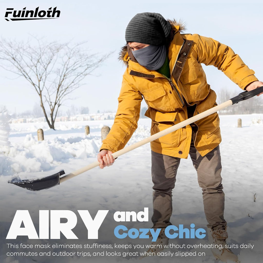 Fuinloth 2 Pack Winter Neck Gaiter, Fleece Warmer Scarf Cold Weather Mask