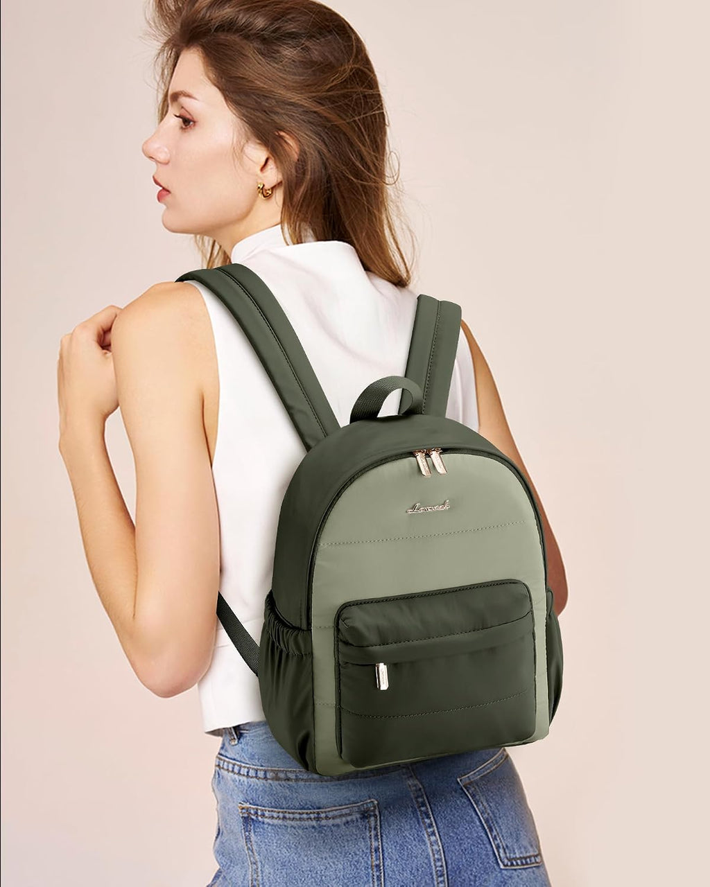 LOVEVOOK Small Backpack Purse for Women, Mini Puffer Lightweight Backpack, Casual Daily Daypack Purse for Women, back pack with Anti-theft Pocket for Travel
