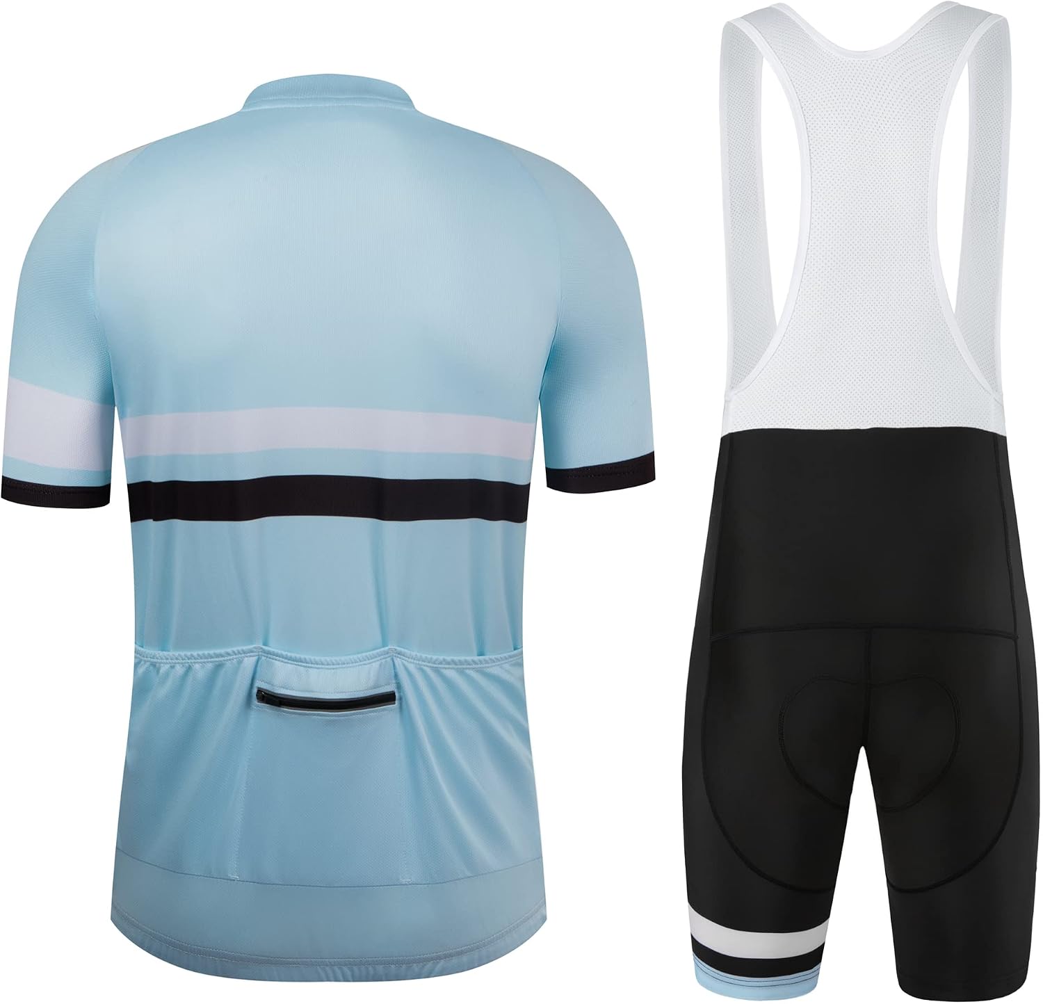 Coconut Ropamo CR Men's Cycling Jersey Set Road Bike Jersey Zipper Pocket Short Sleeves Cycling Kits Bib Shorts 3D Padded