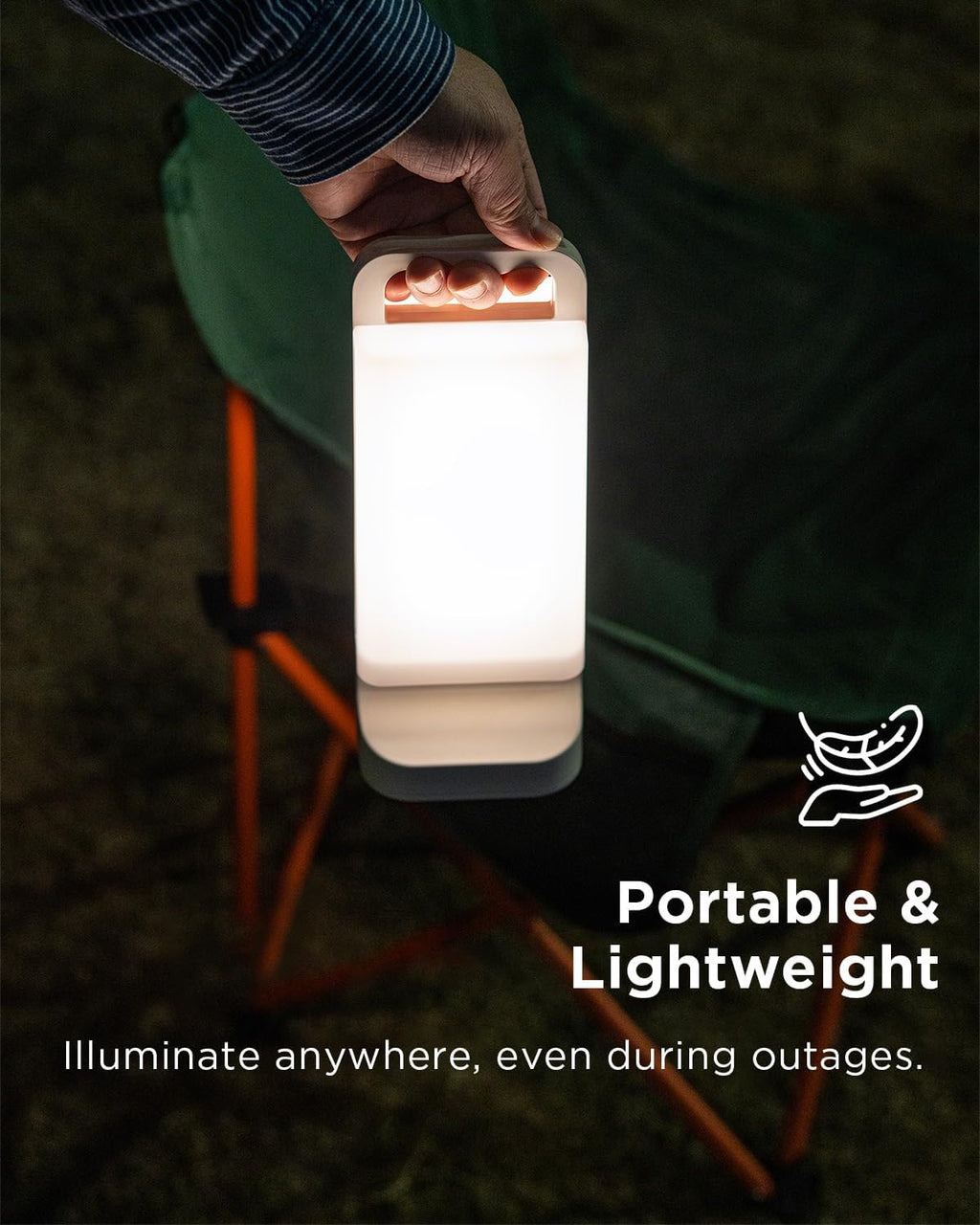 Solar Camping Lantern, Rechargeable Battery Powered Camping Light 6000mAh Up to 80HRS Lasting, Dimmable Night Lamp, Survival gear for Emergency, Power Outages, Outdoor, Indoor