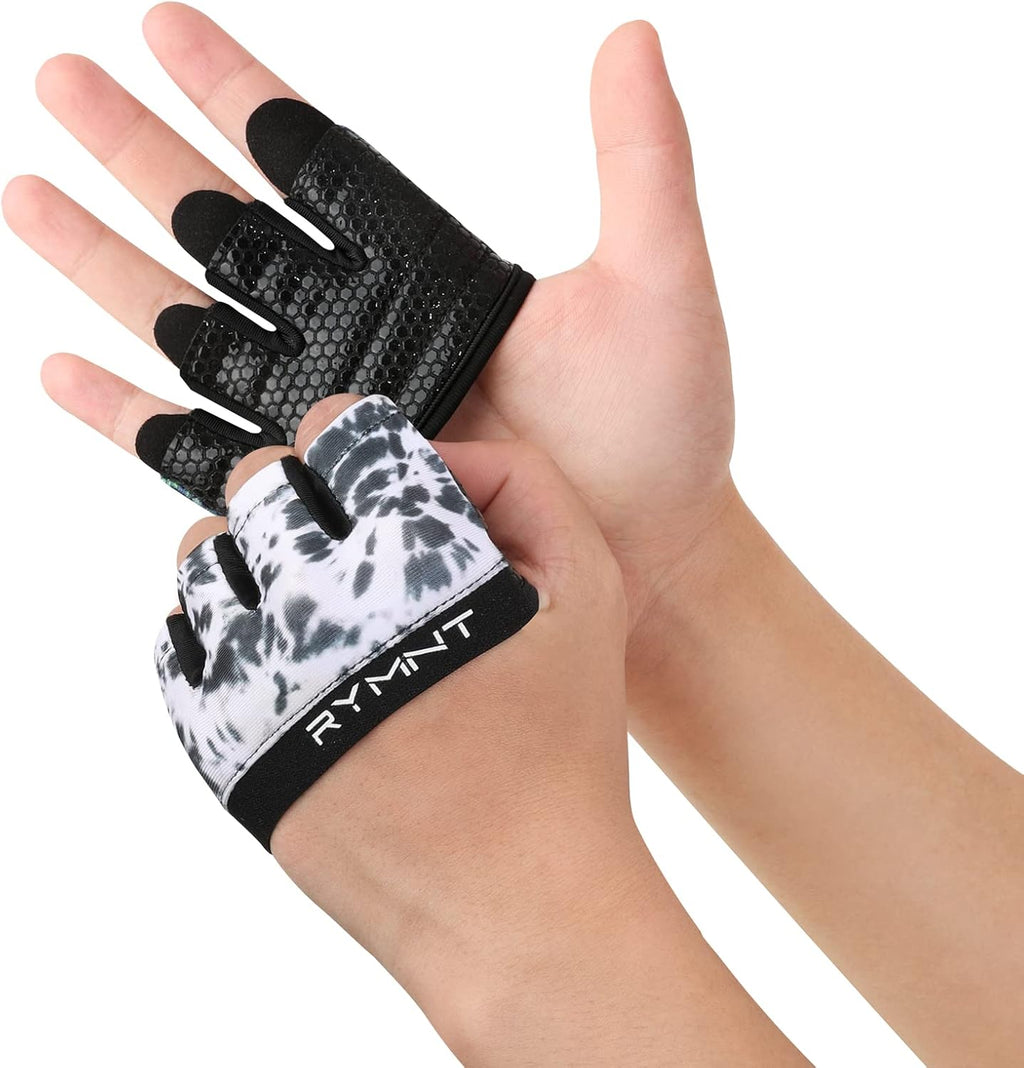Minimal Workout Gloves for Women Men, Micro Fingerless Gym Gloves Grip Pads