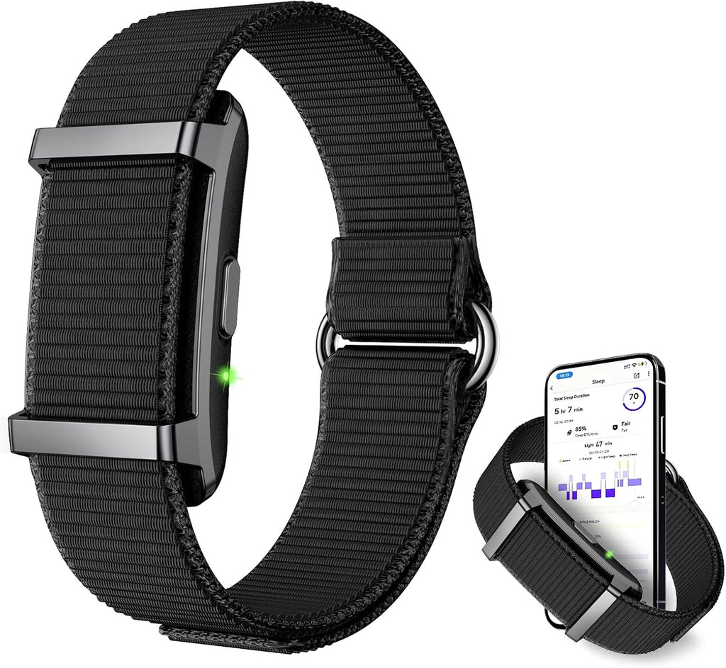 Smart Bracelet Fitness Trackers for Men Women, Smart Watch 24/7 Heart Rate Sleep Stress HRV Monitor, 170+ Sports Modes, 2 Bands, Free APP