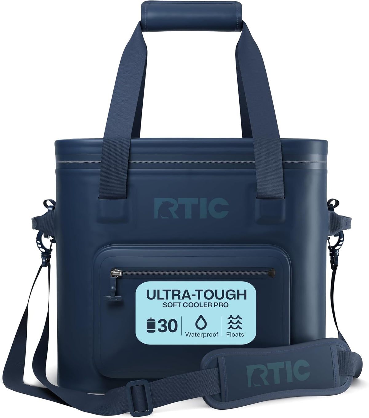 RTIC Ultra-Tough Soft Cooler Pro, Insulated, Waterproof, Leak Proof, Portable Floating Bag for Beverage, Drink, Lunch, Outdoor, Beach, Car, Camping, Picnic, Fishing, Boat