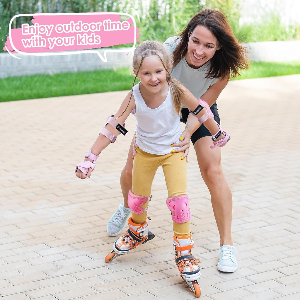 BOSONER Kids/Youth Knee Pad Elbow Pads Guards Protective Gear Set for Roller Skates Cycling BMX Bike Skateboard Inline Skatings Scooter Riding Sports