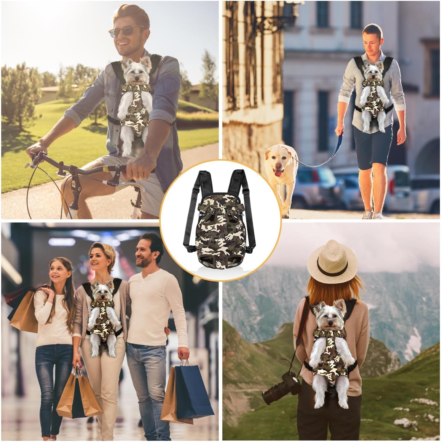 YUDODO Pet Dog Carrier Backpack Adjustable Front Carrier for Small Dog Cat