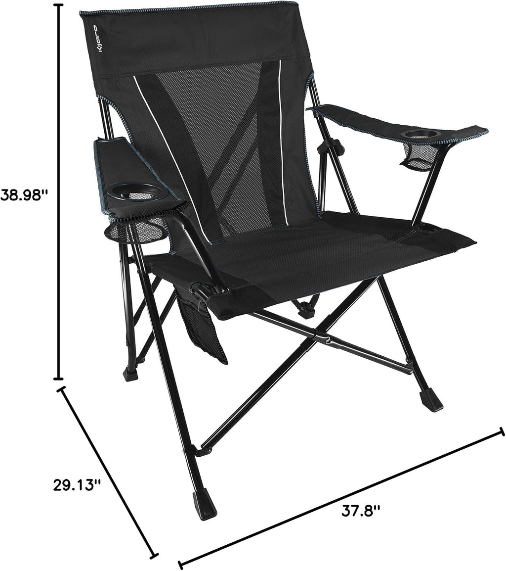 Kijaro Dual Lock XXL Chair - Standing Frame - Vik Black