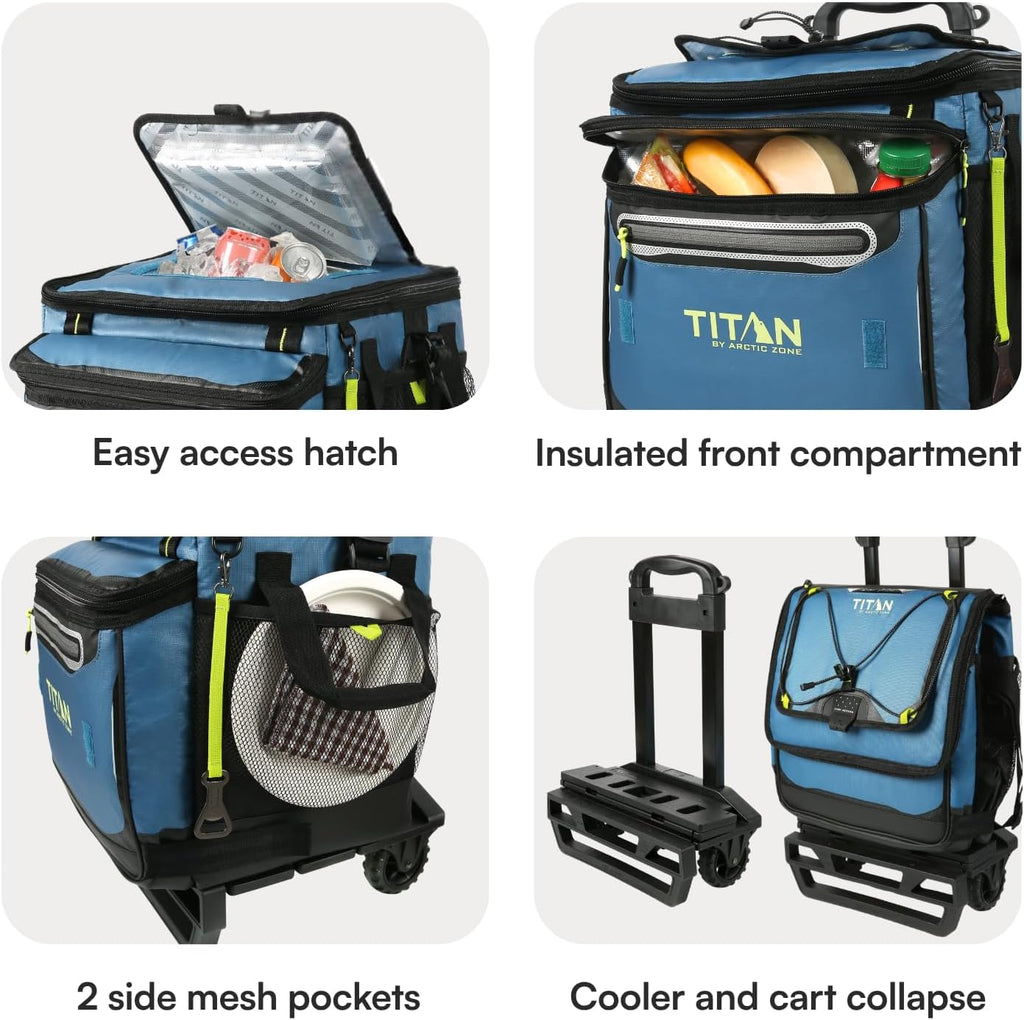 Titan 60 Can Cooler with Wheeled Cart, Ice Up to 3 Days