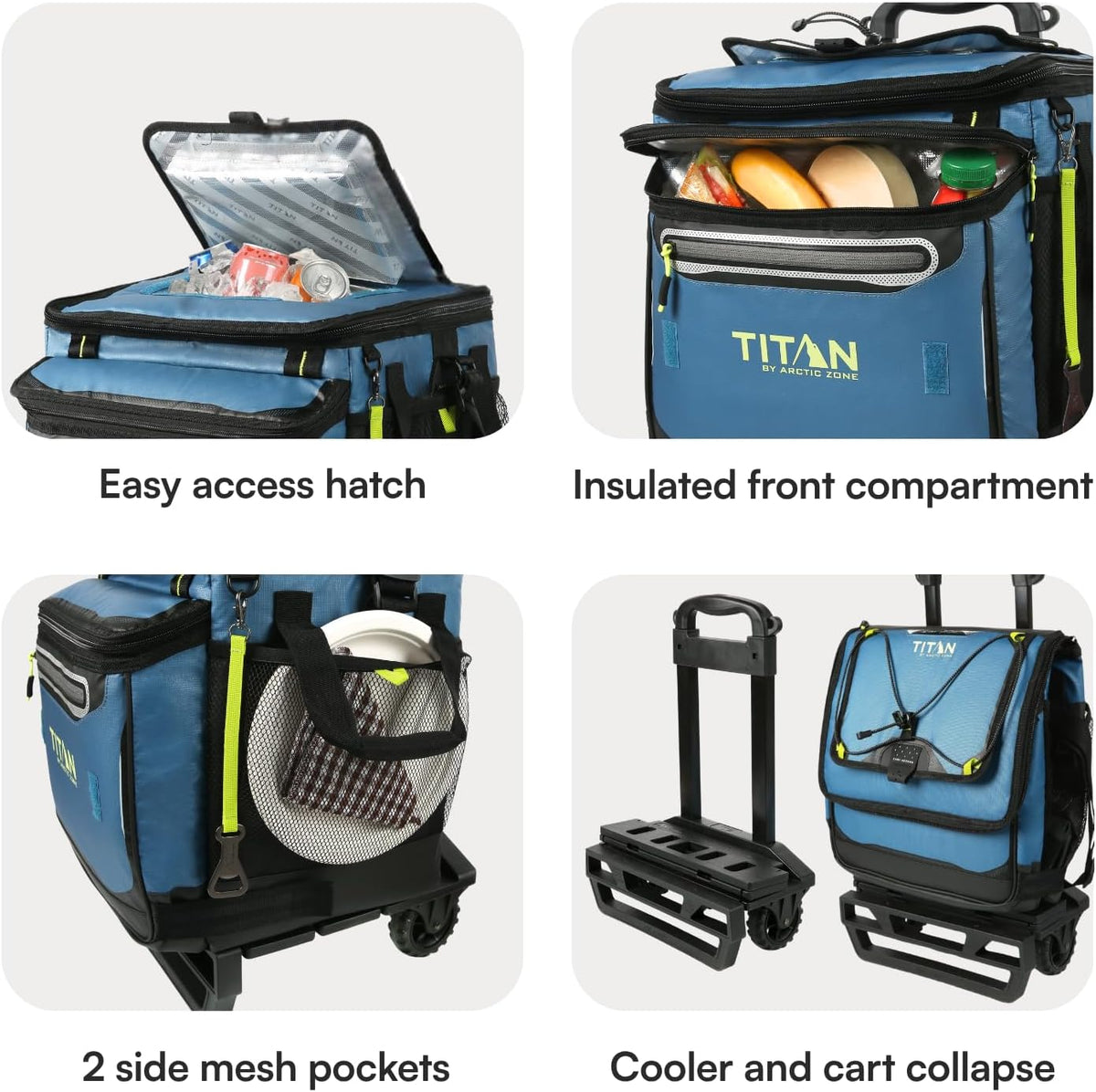 Titan 60 Can Cooler with Wheeled Cart, Ice Up to 3 Days