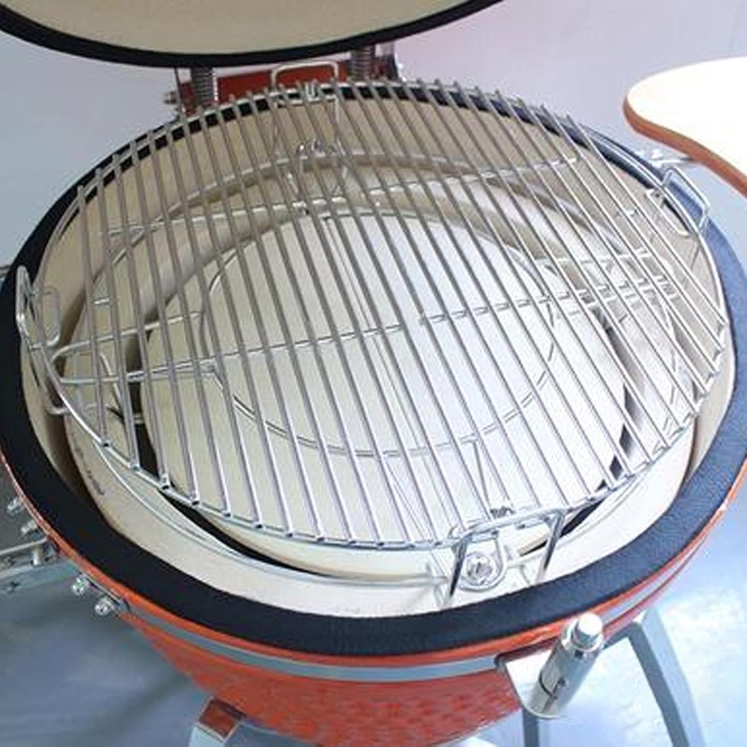 Cooking Grates with Ceramic Heat Deflectors System for Kamado Joe Classic, Coyote The Asado Cooker, Char-Griller Akorn Charcoal Grill