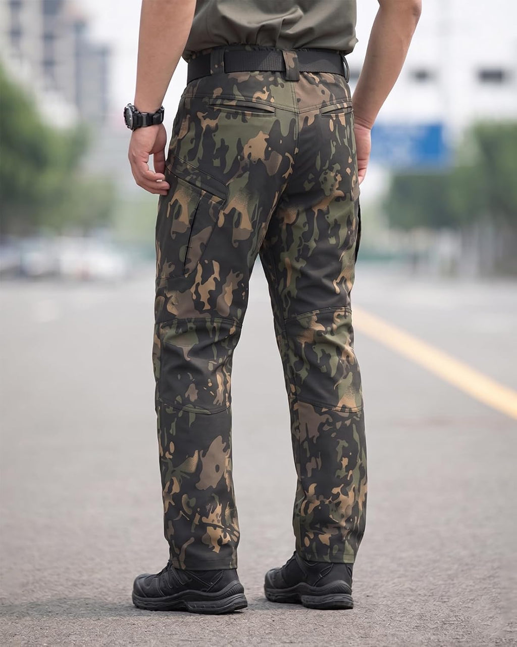 Men's Stretch Tactical Pants,Water Resistant Ripstop Cargo Pants,Lightweight Outdoor Work Hiking Pants with Pockets