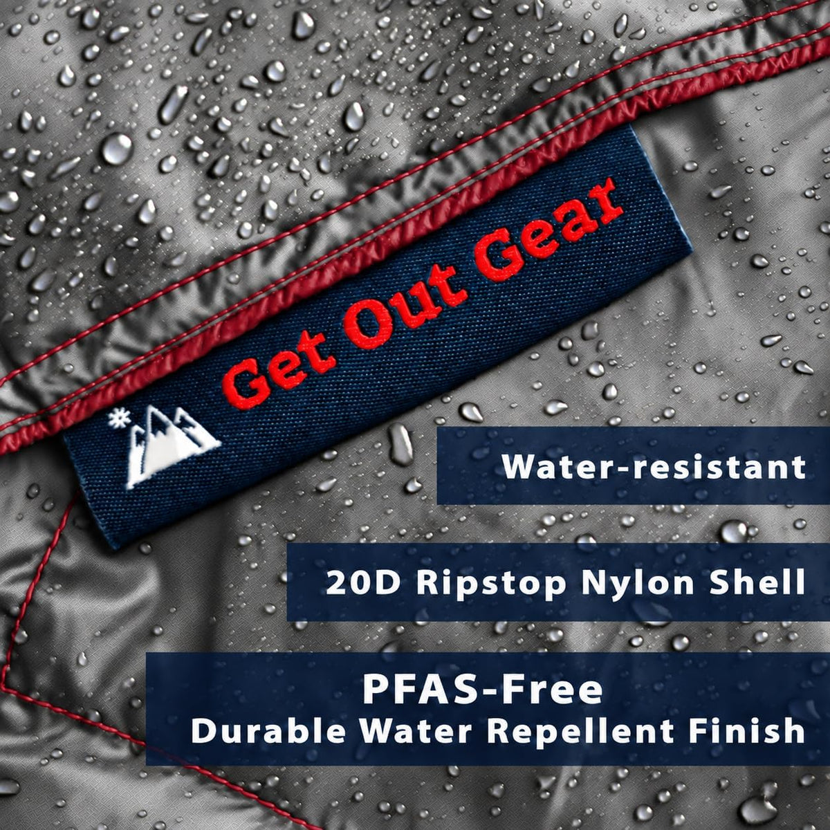 Get Out Gear Down Camping Blanket - Puffy, Packable, Lightweight and Warm | Ideal for Outdoors, Travel, Stadium, Festivals, Beach, Hammock | 650 Fill Power Water-Resistant Backpacking Quilt
