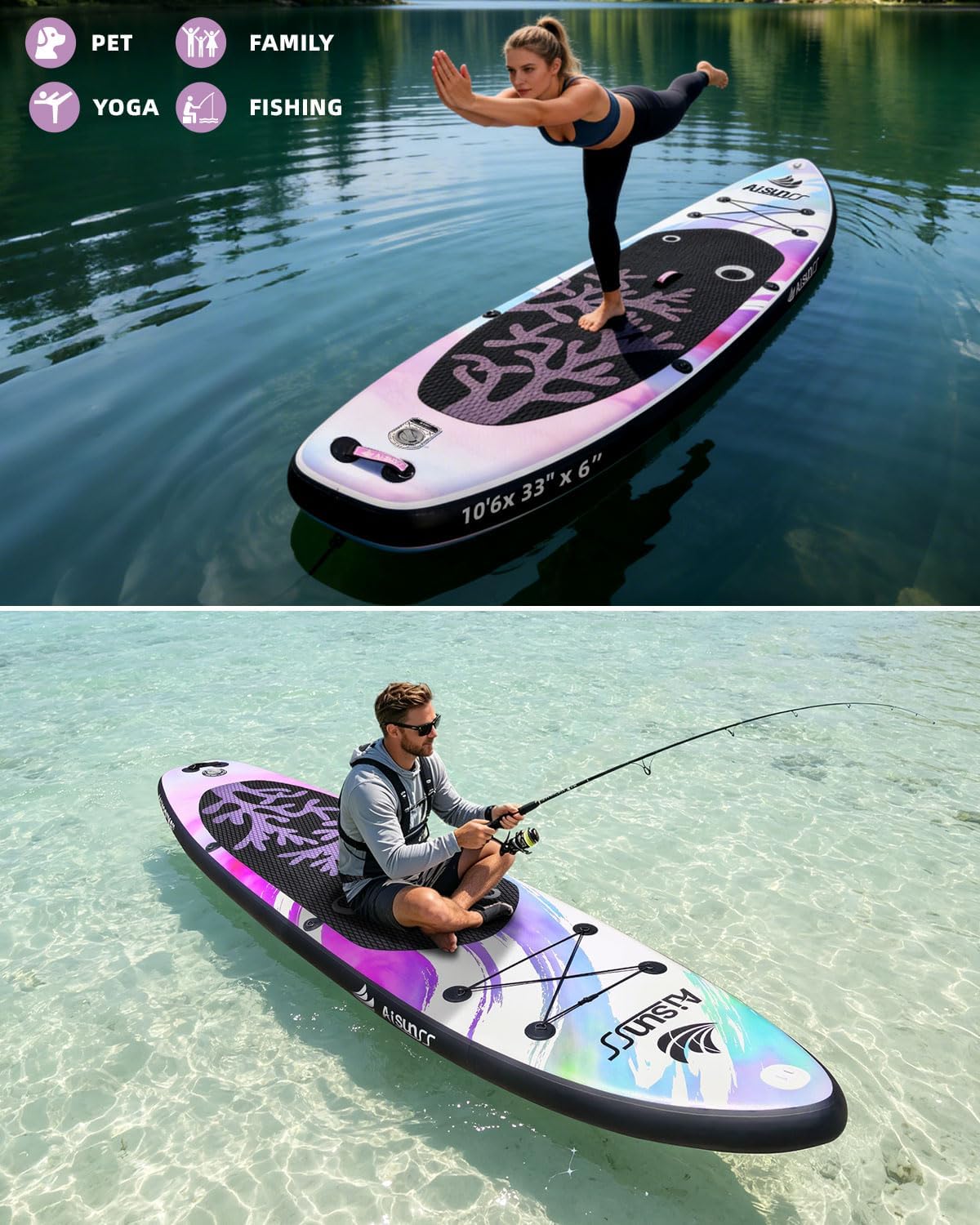 Inflatable Stand Up Paddle Board with SUP Board Accessories
