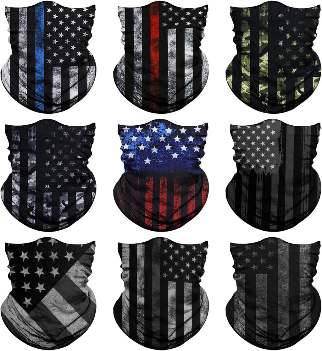 Neck Gaiter for Men Women Headwear Bandana Head Wrap Face Scarf Mask Cover Warmer Balaclava-Seamless & Versatile