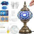 DIY Turkish Mosaic Lamp Kit for Adults & Teens, 5.2" Shade, Blue