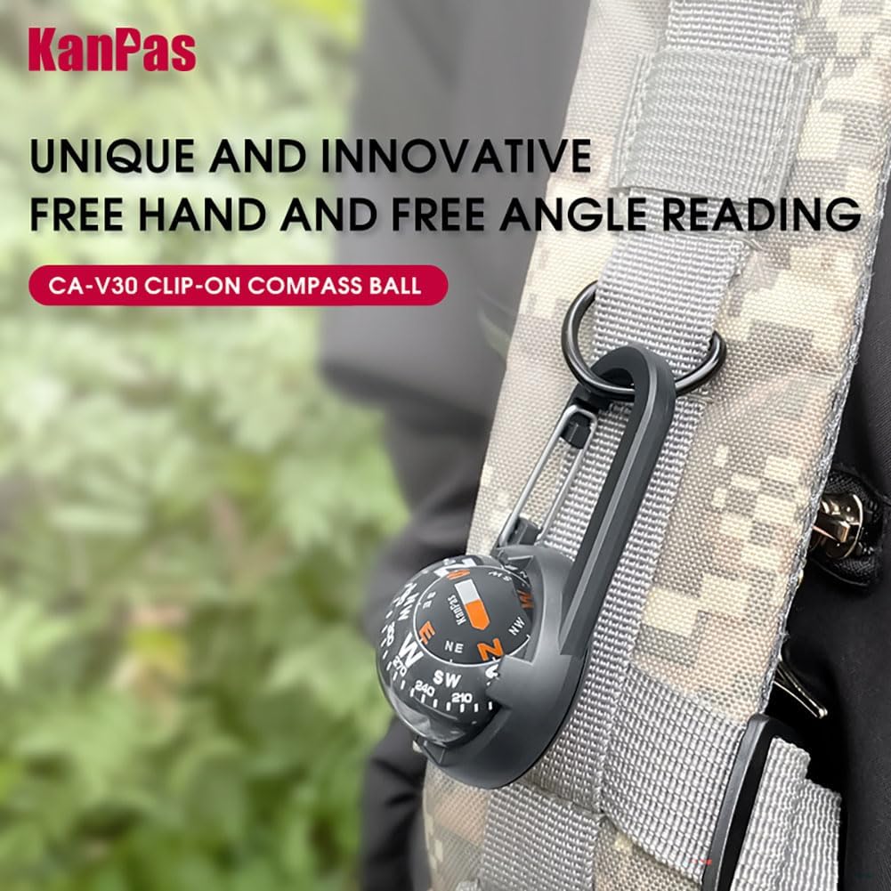 KanPas EDC Ball Compass for Hands-Free and Free Angle Reading