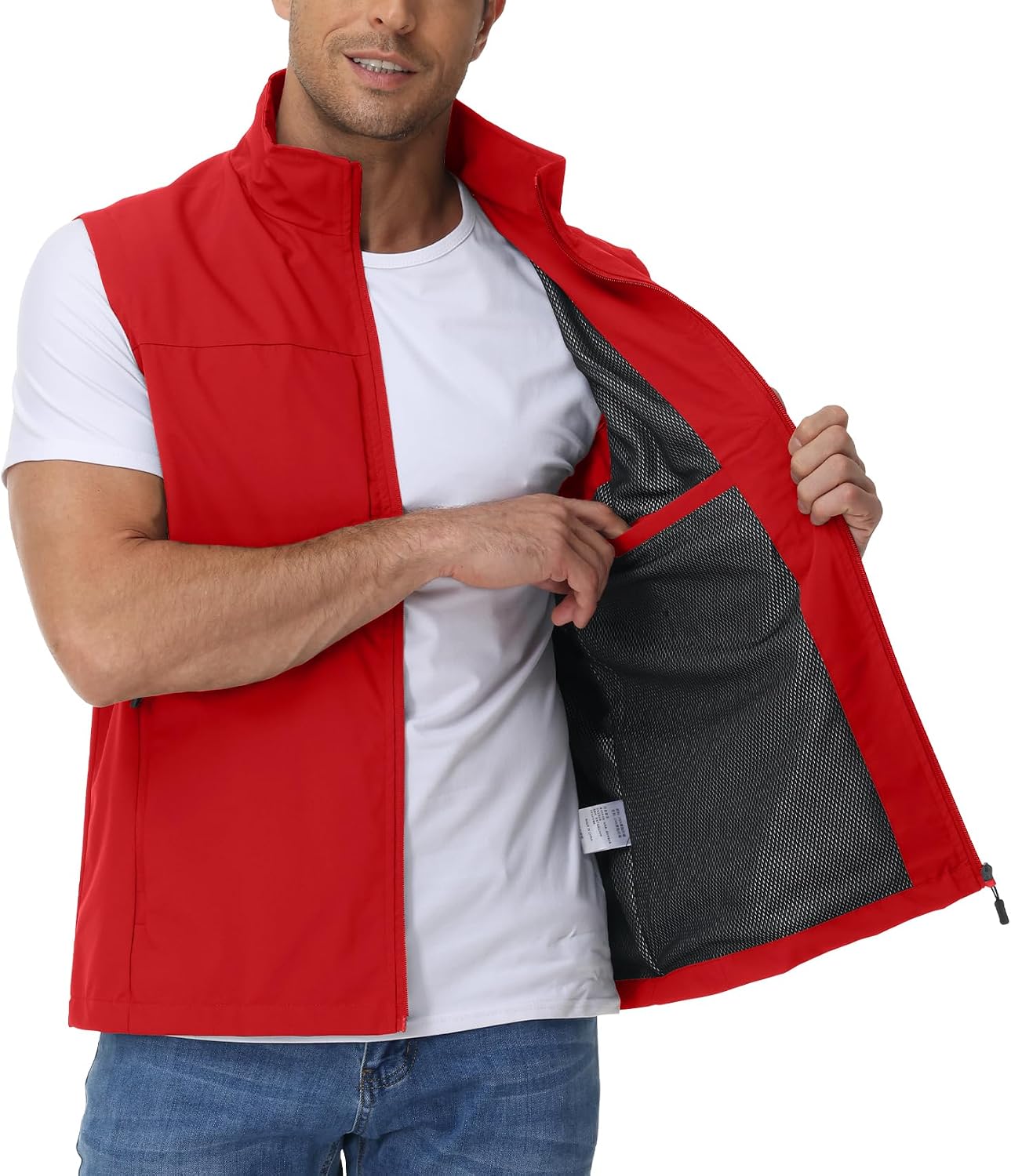 Eisctnd Mens Lightweight Quick Dry Vest Sleeveless Outdwear Utility Jacket