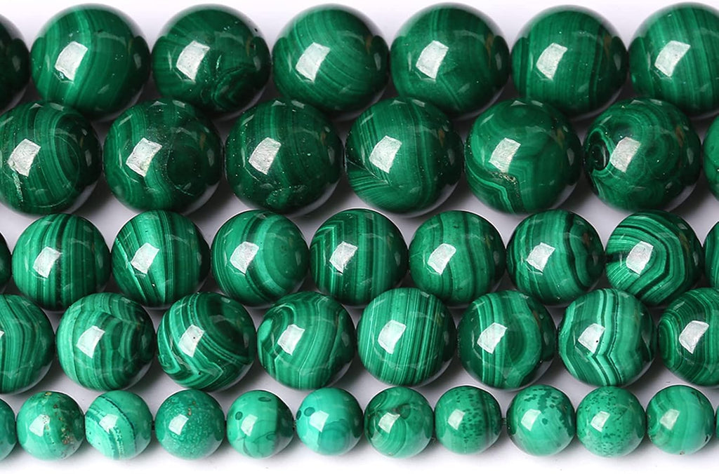 12MM 16PCS Natural Stone Green Malachite 3A Grade Gemstone Loose Beads for Jewelry Making DIY Bracelet