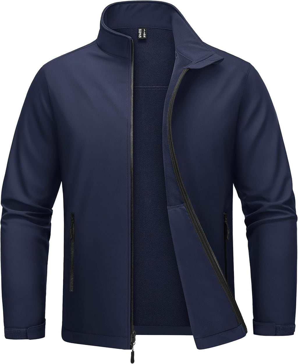 MAGCOMSEN Men's Fleece Lined Softshell Jacket Lightweight Waterproof Windbreaker Zip Up Winter Rain Coat Tactical Hiking