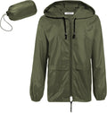 COOFANDY Mens Packable Rain Jacket Lightweight Waterproof Raincoat with Hood Outdoor Rain Gear Travel Hiking Cycling