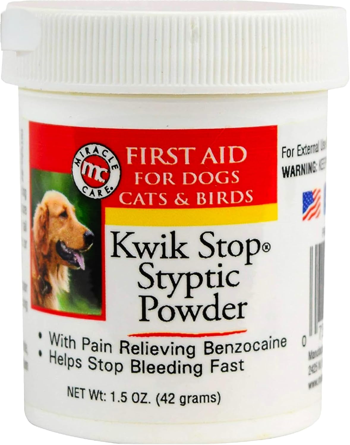 Miracle Care Kwik Stop Styptic Gel Swabs for Dogs, Cats, and Birds, 3 Count