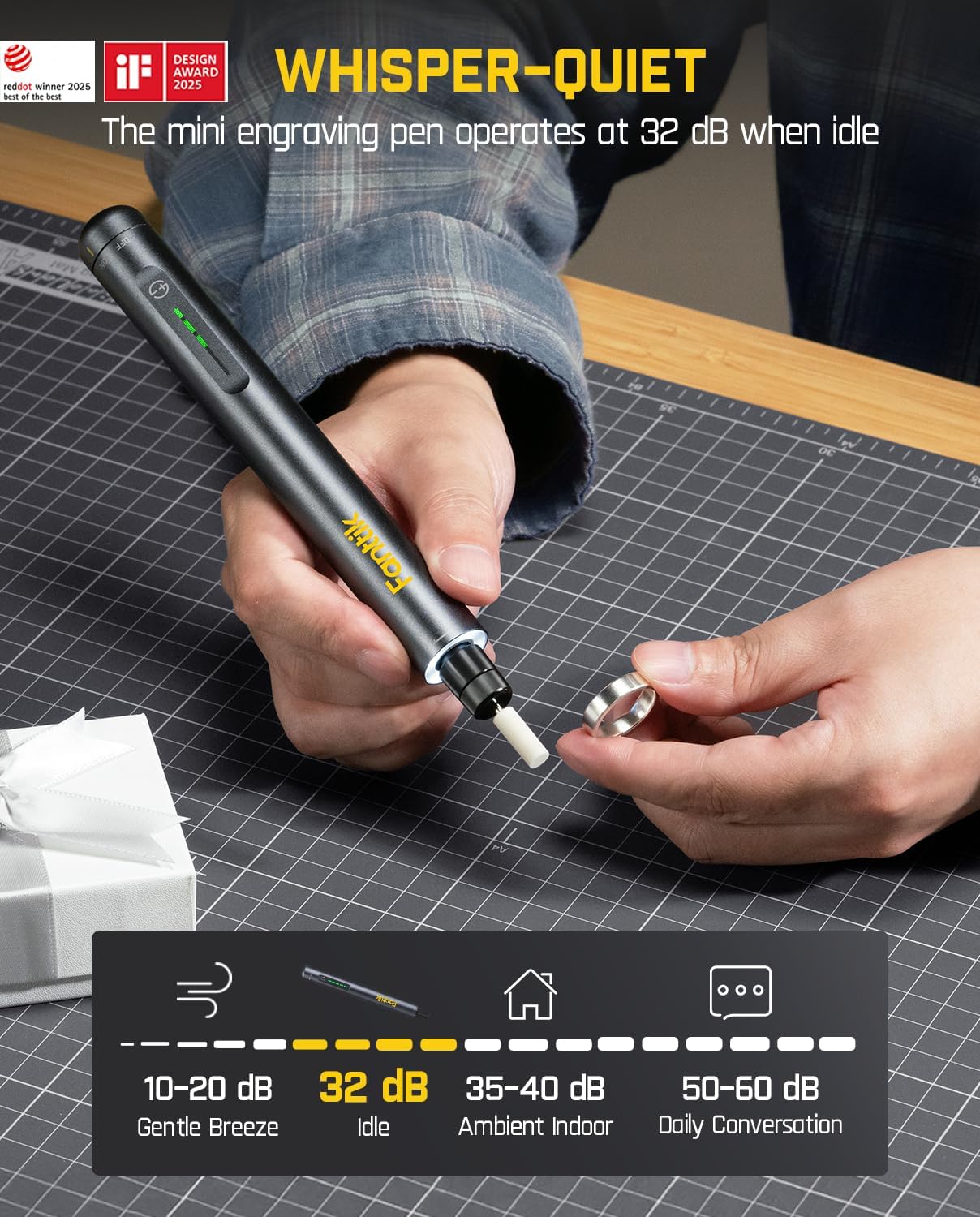 Fanttik F2 Master Mini Cordless Rotary Tool Kit for 3D Printer Sanding