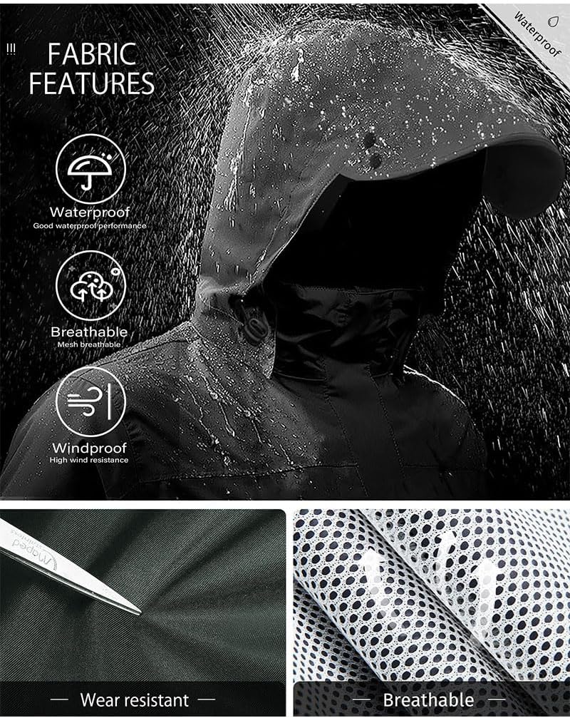 iCreek Rain Suit Waterproof Breathable Lightweight 2-Piece Rain Gear Unisex