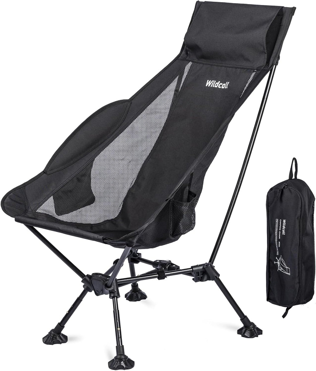WildCall Lightweight Folding Camping Chair Anti-Sinking Chair, High Back
