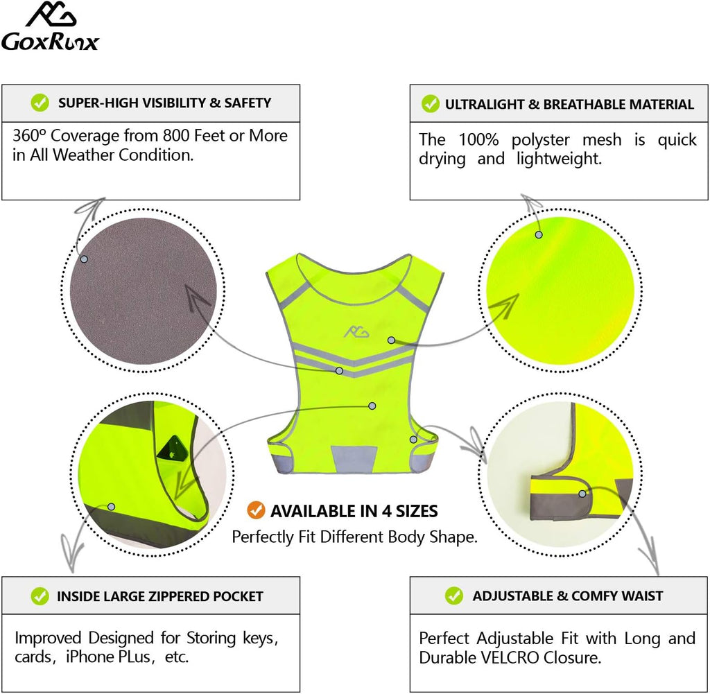Reflective Running Vest Gear Cycling Motorcycle Reflective Vest,High Visibility Night Running Safety Vest