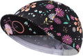 Black Cycling Cap - Polyester Funny Cycling Hat-Under Helmet - Cycling Helmet Liner Breathable&Sweat Uptake
