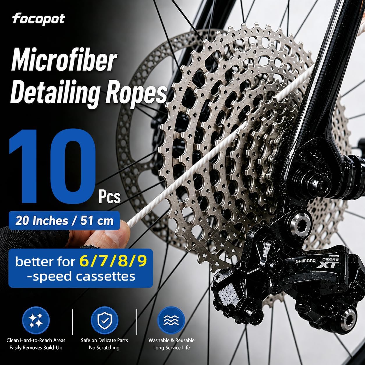 focopot Bike Chain Cleaner Kit with Bike Chain Degreaser,Scrubber,Lube