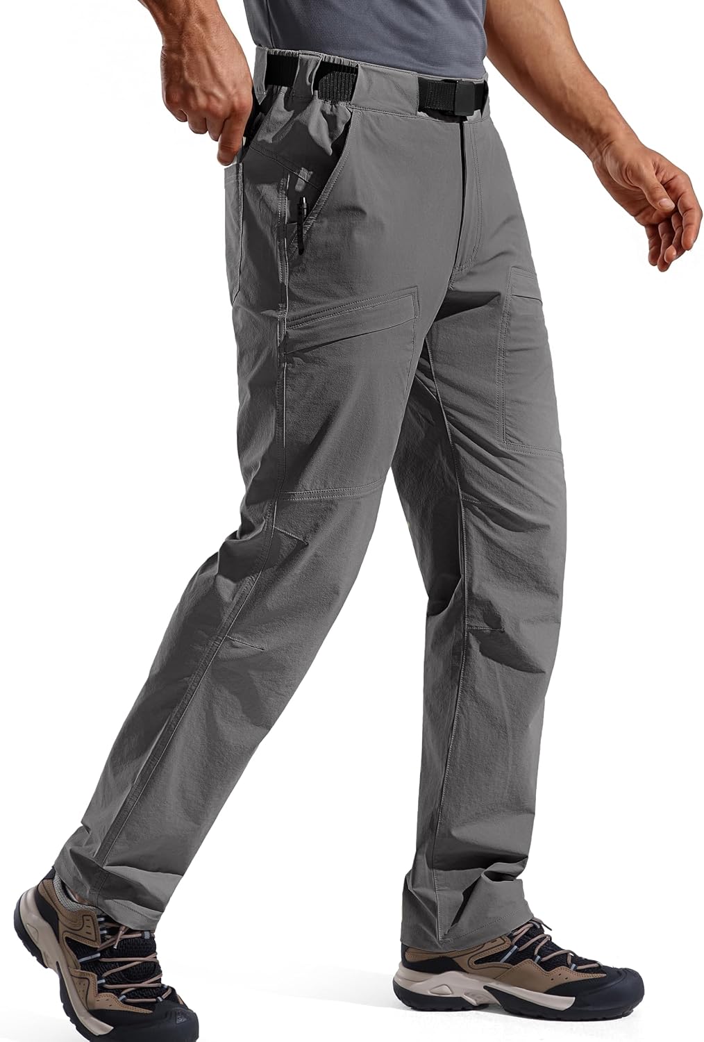 FREE SOLDIER Men's Outdoor Cargo Hiking Pants with Belt