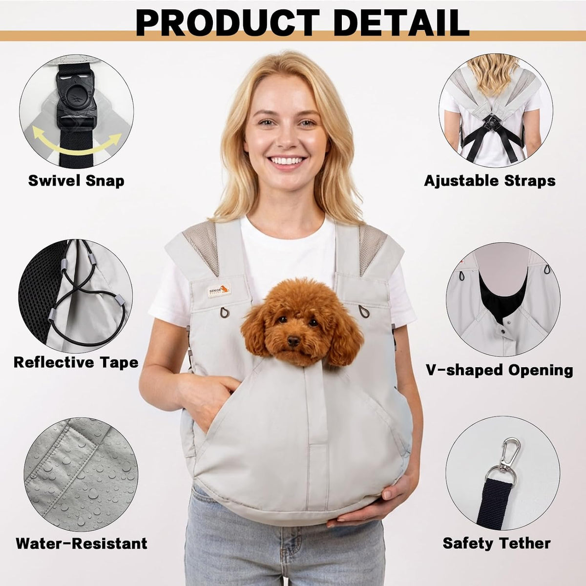Dog Carrier Backpack, Front Dog Sling Carriers for Small Dogs