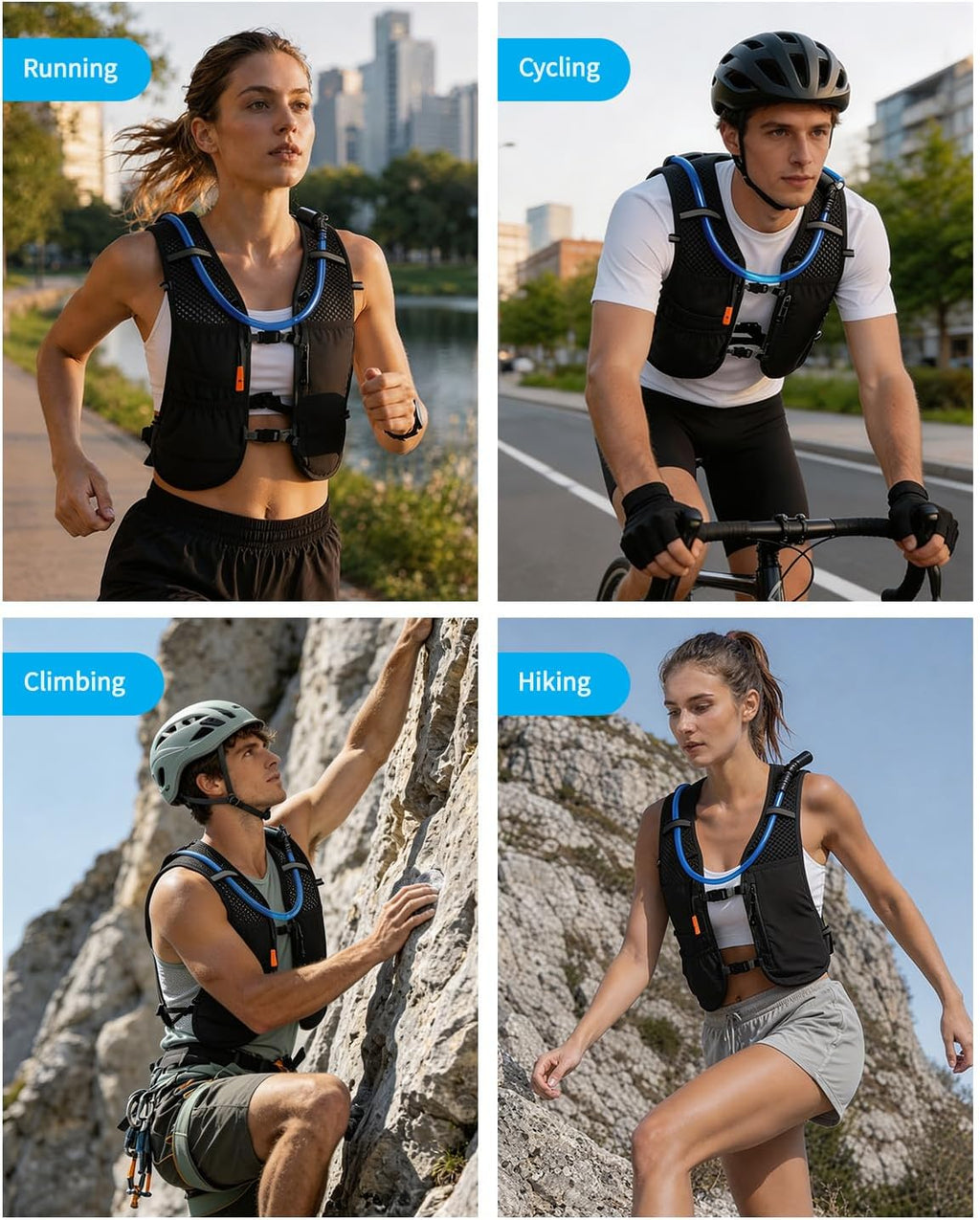 ECOHUB Lightweight Hydration Vest Water Backpack with 2L Water Bladder